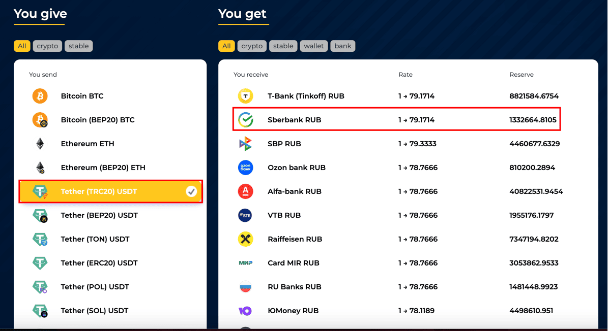 Cryptolavka exchange
